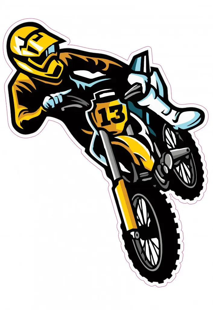 Sticker Moto Cross( Lot de 2 )