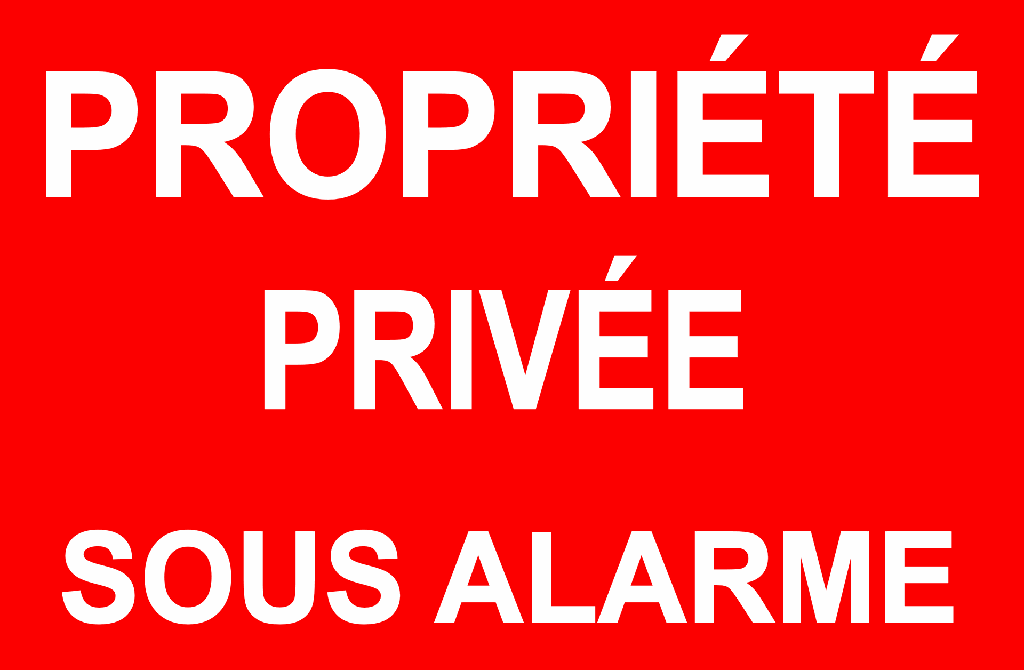 Autocollant PROPRIÉTÉ PRIVÉ SOUS ALARME