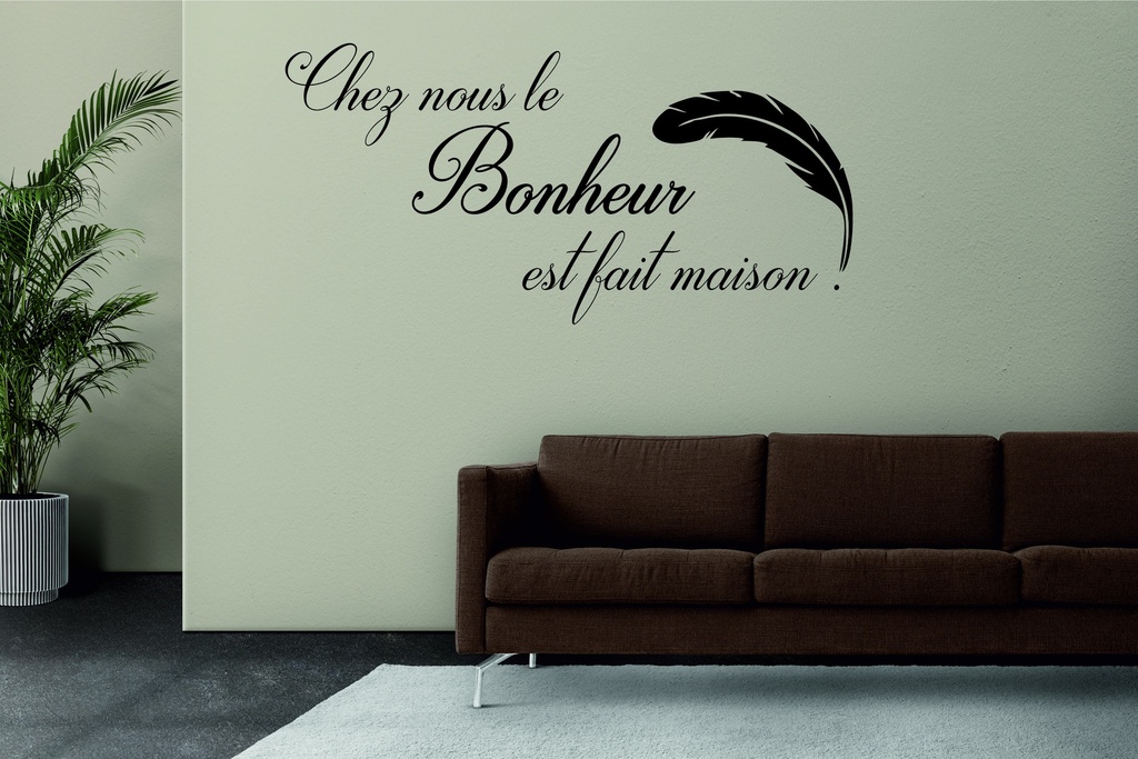 "Le bonheur est fait maison - Plume"