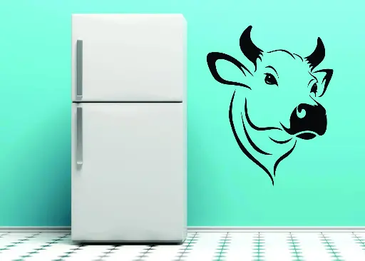 Sticker Autocollant tête de vache