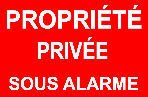 Autocollant PROPRIÉTÉ PRIVÉ SOUS ALARME