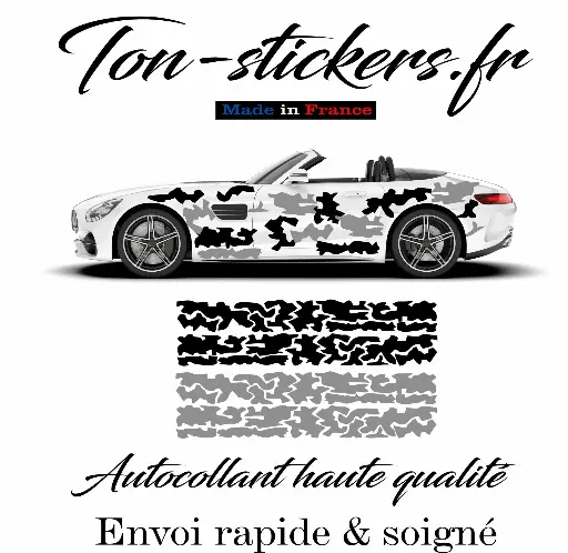 Sticker Autocollant Kit Camouflage Complet coté gauche & droit